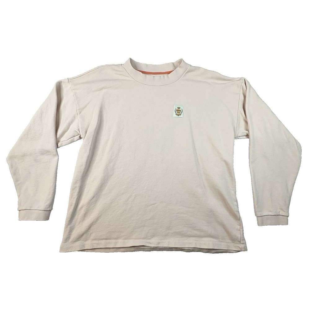 Pirate Surf Men's L Light Pink Cabo San Lucas Skull Surf Graphic Crewneck Shirt